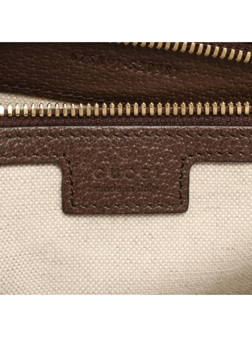 Gucci Shoulder Bag Jumbo GG Beige Brown Canvas Leather